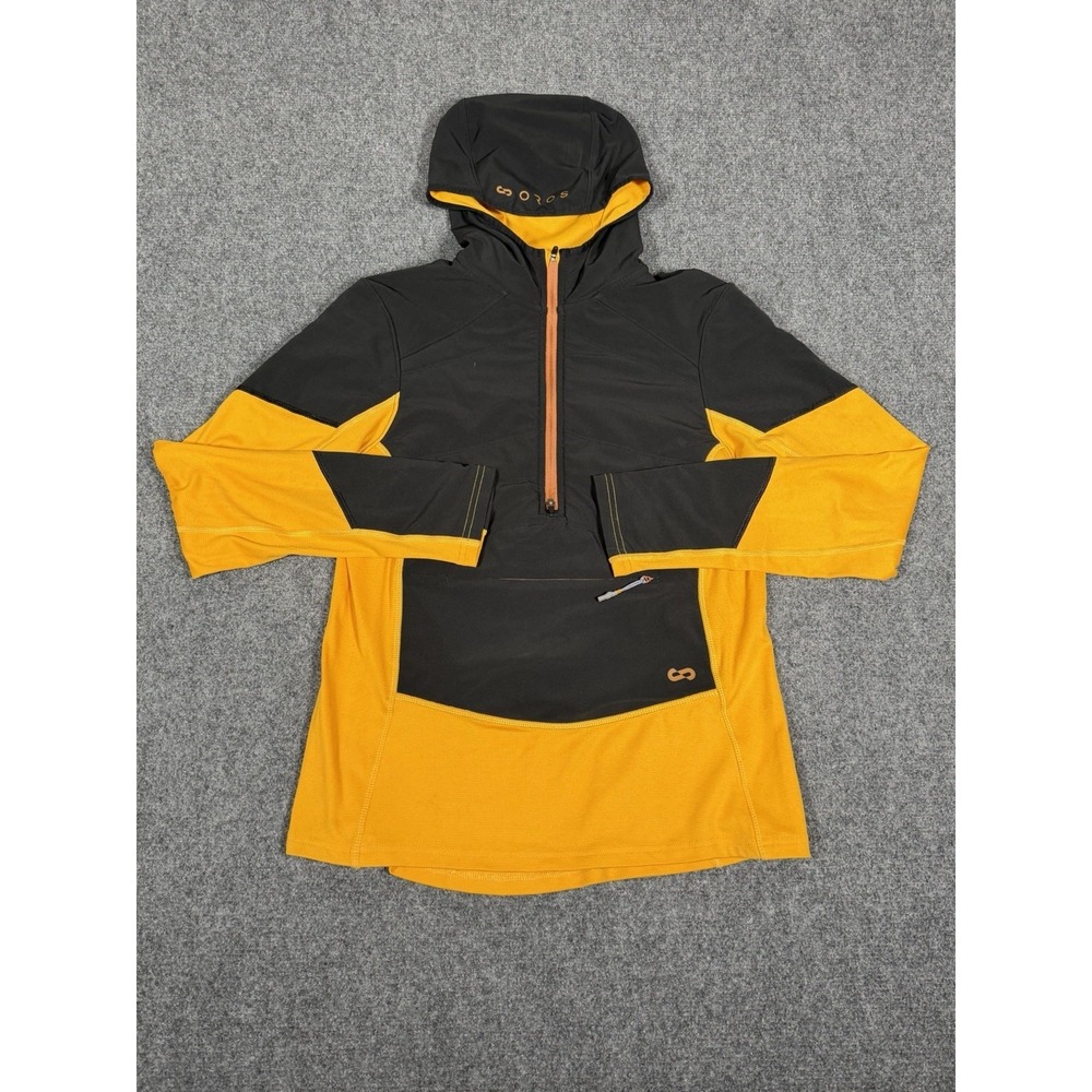 ORORS Explorer Hoodie Women's Small Solarcore Insulated 1/4 Zip Black Yellow